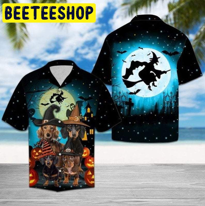 Halloween Dachshund Family Hawaiian Shirt