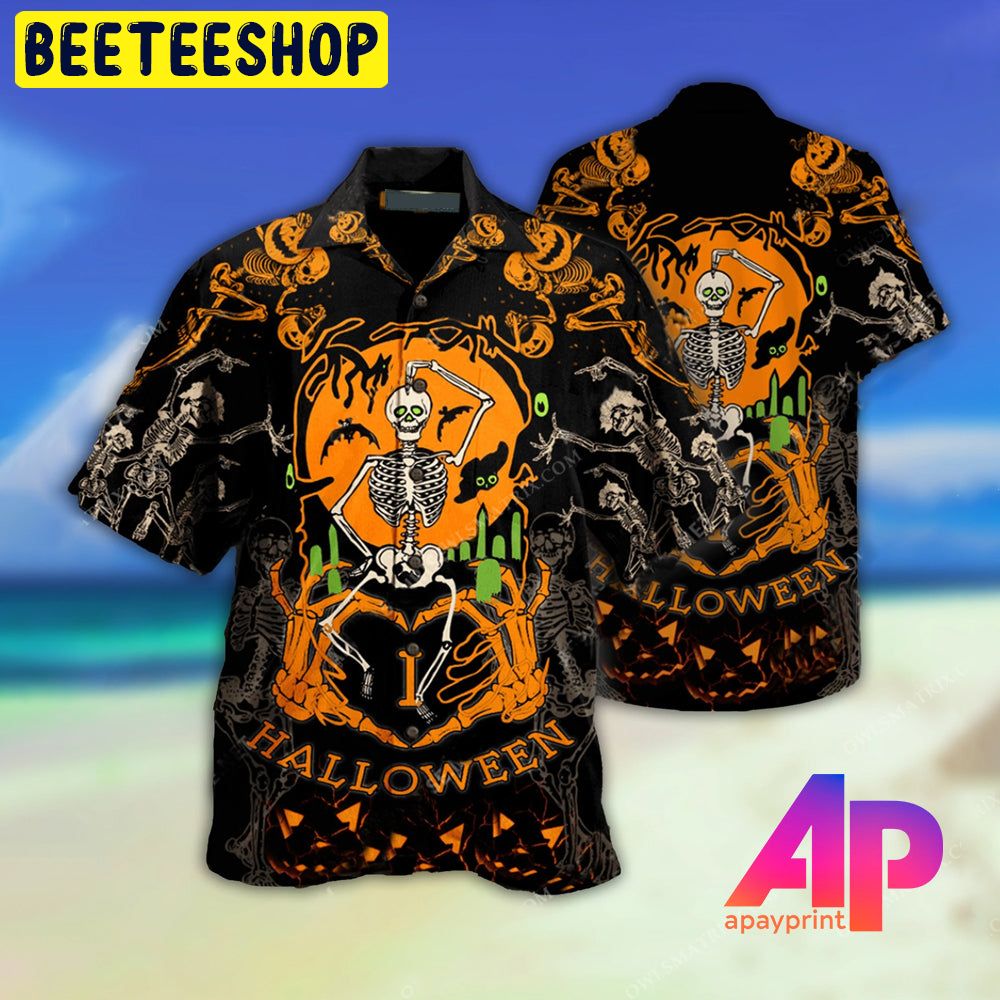 Halloween Dancing Skeleton Trending Hawaiian Shirt