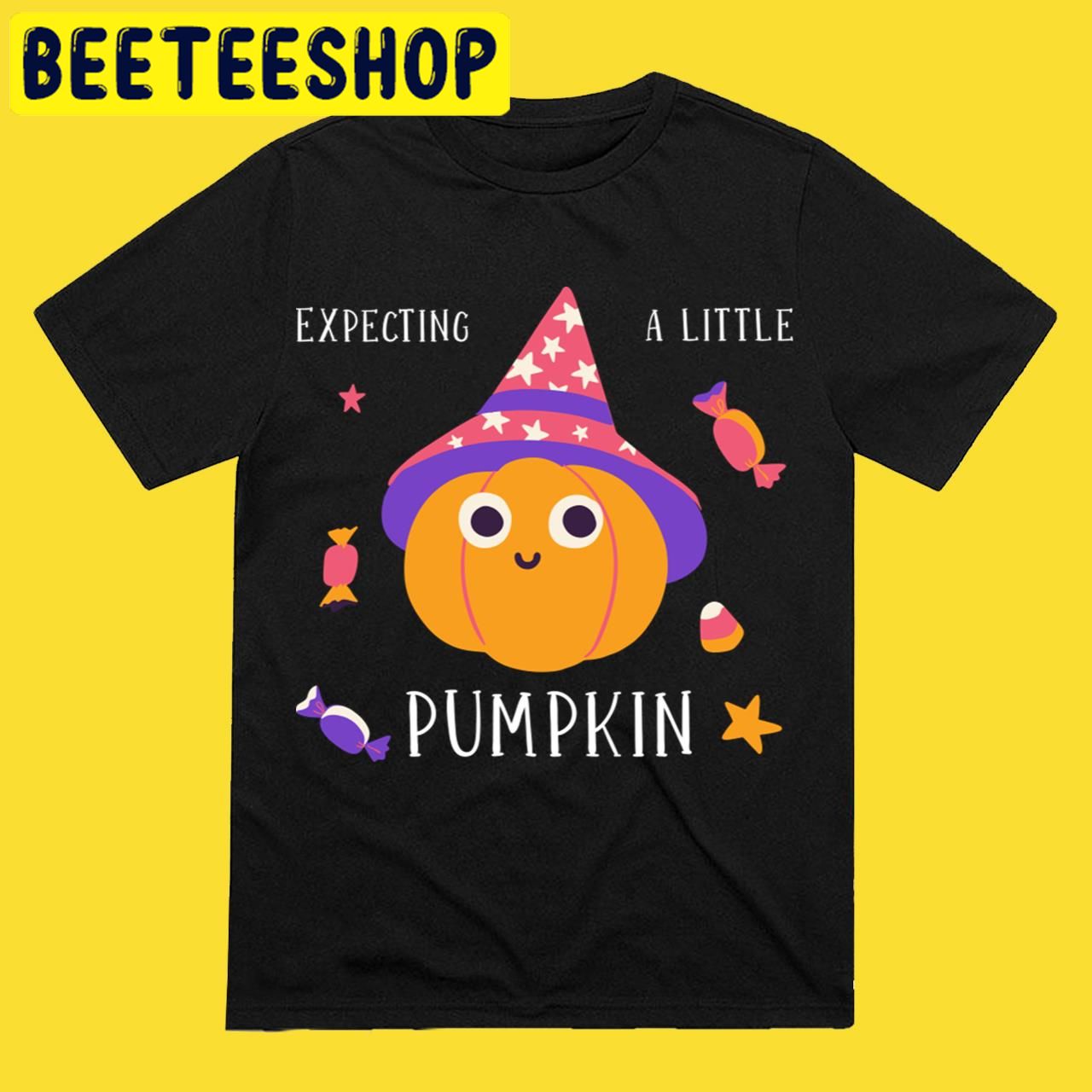 Halloween Expecting Pumpkin Maternity Announcement Halloween Trending Unisex T-Shirt