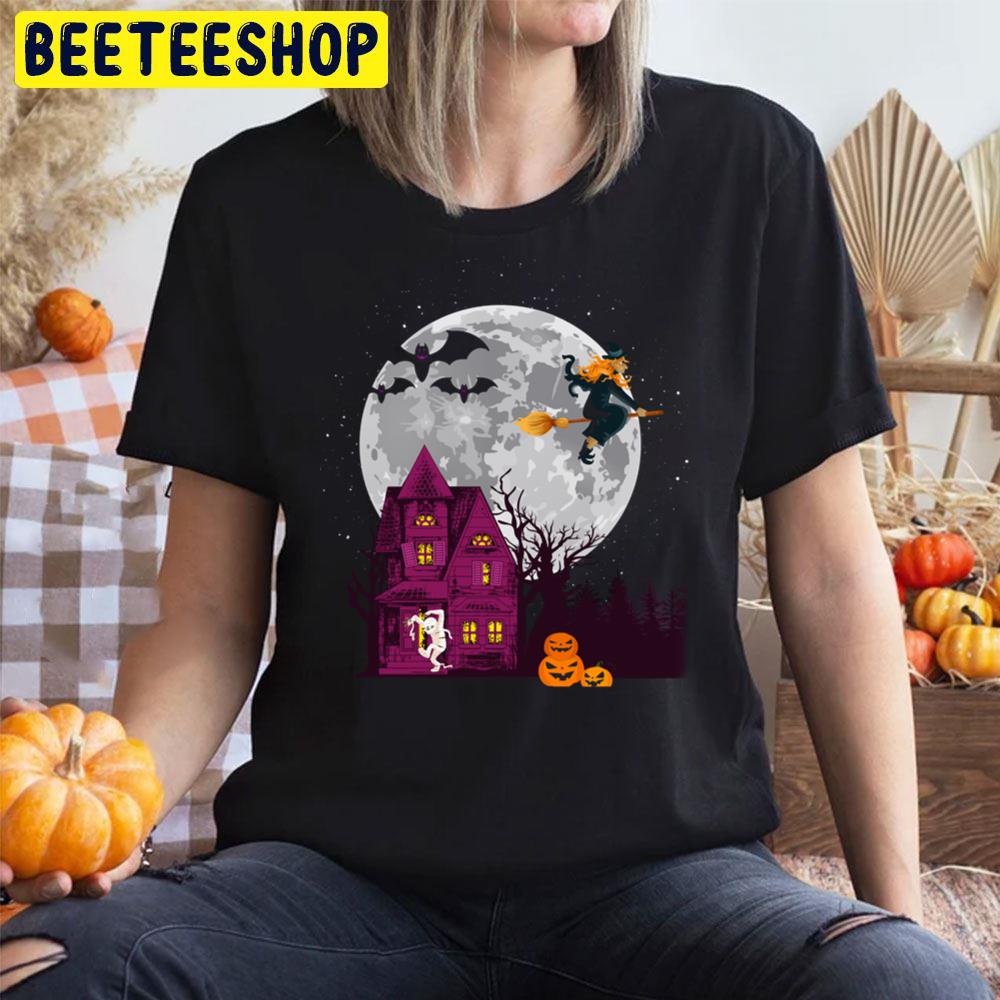 Halloween Ii Zombie Witch Bat And Pumpkin Trending Unisex T-Shirt