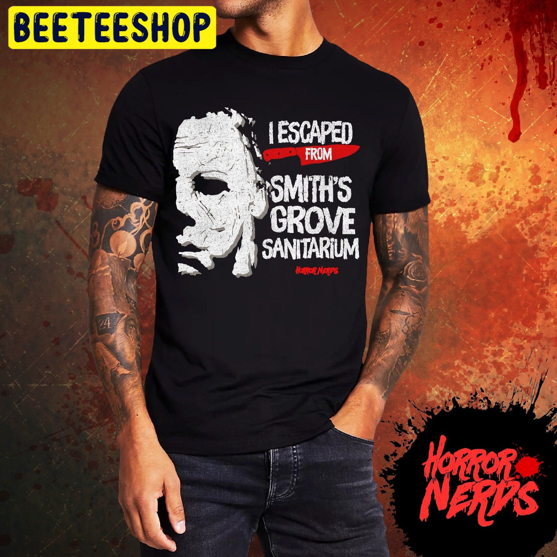 Halloween Michael Myers Haddonfield I Escaped From Smiths Grove Sanitarium Trending Unisex Shirt