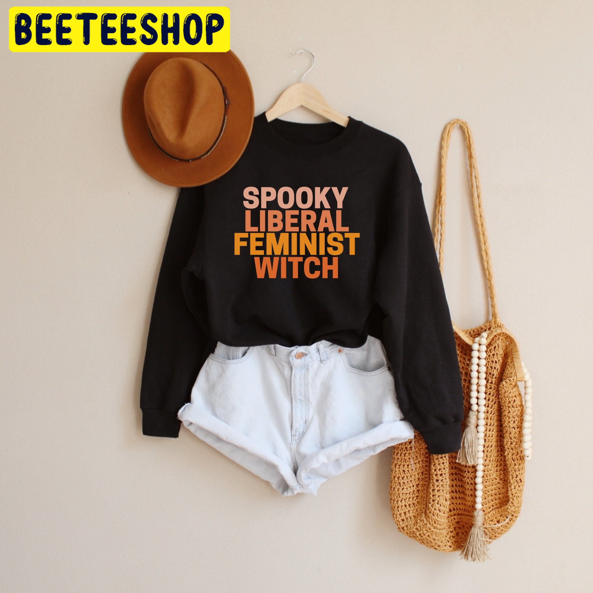 Halloween Party Spooky Liberal Feminist Witch Trending Unisex Shirt