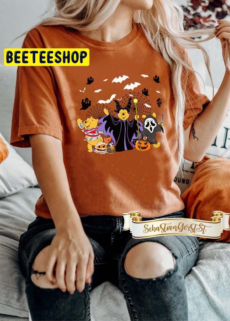 Halloween Pooh Trick Or Treat Pooh And Pumpkin Trending Unisex Shirt