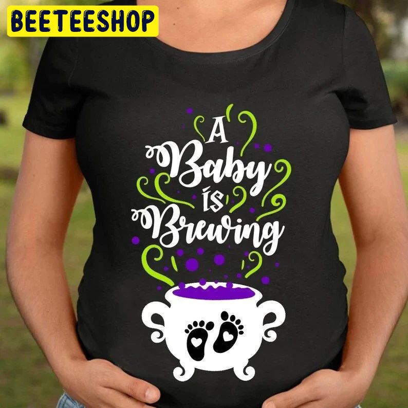 Halloween Pregnancy A Baby Is Brewing Trending Unisex Shirt