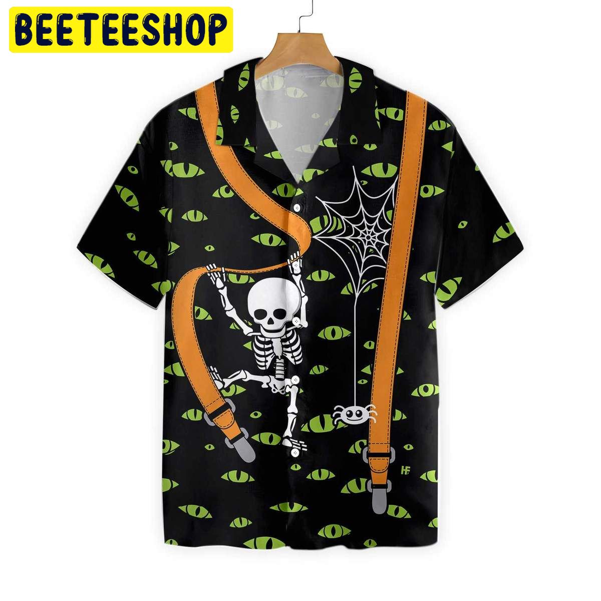 Halloween Skeleton And Monster Eyes Trending Hawaiian Shirt