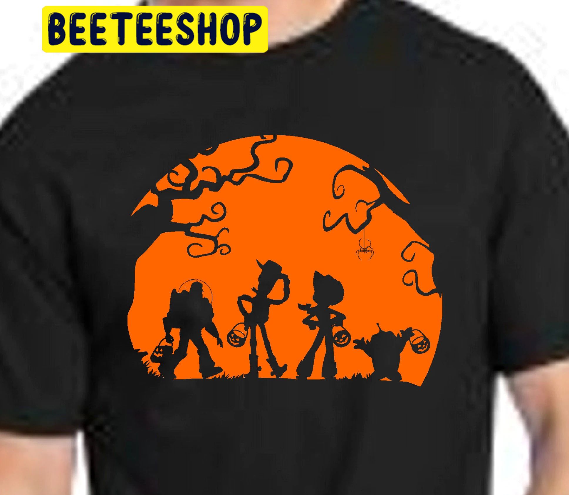 Halloween Toy Story Sunset Silhouette Trick Or Treat Trending Unisex Shirt