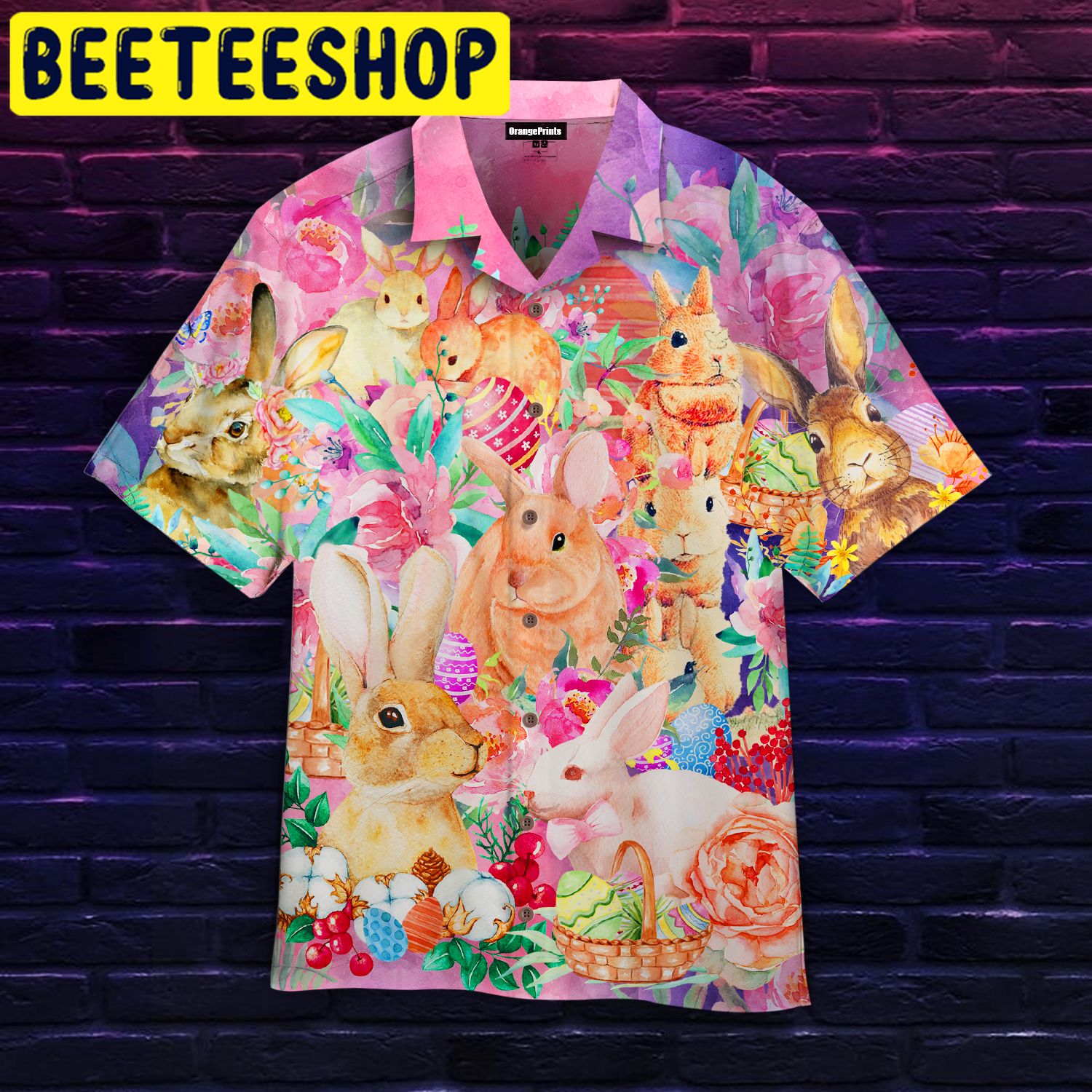 Happy Bunny Easter Day Hawaiian Shirt - Beeteeshop