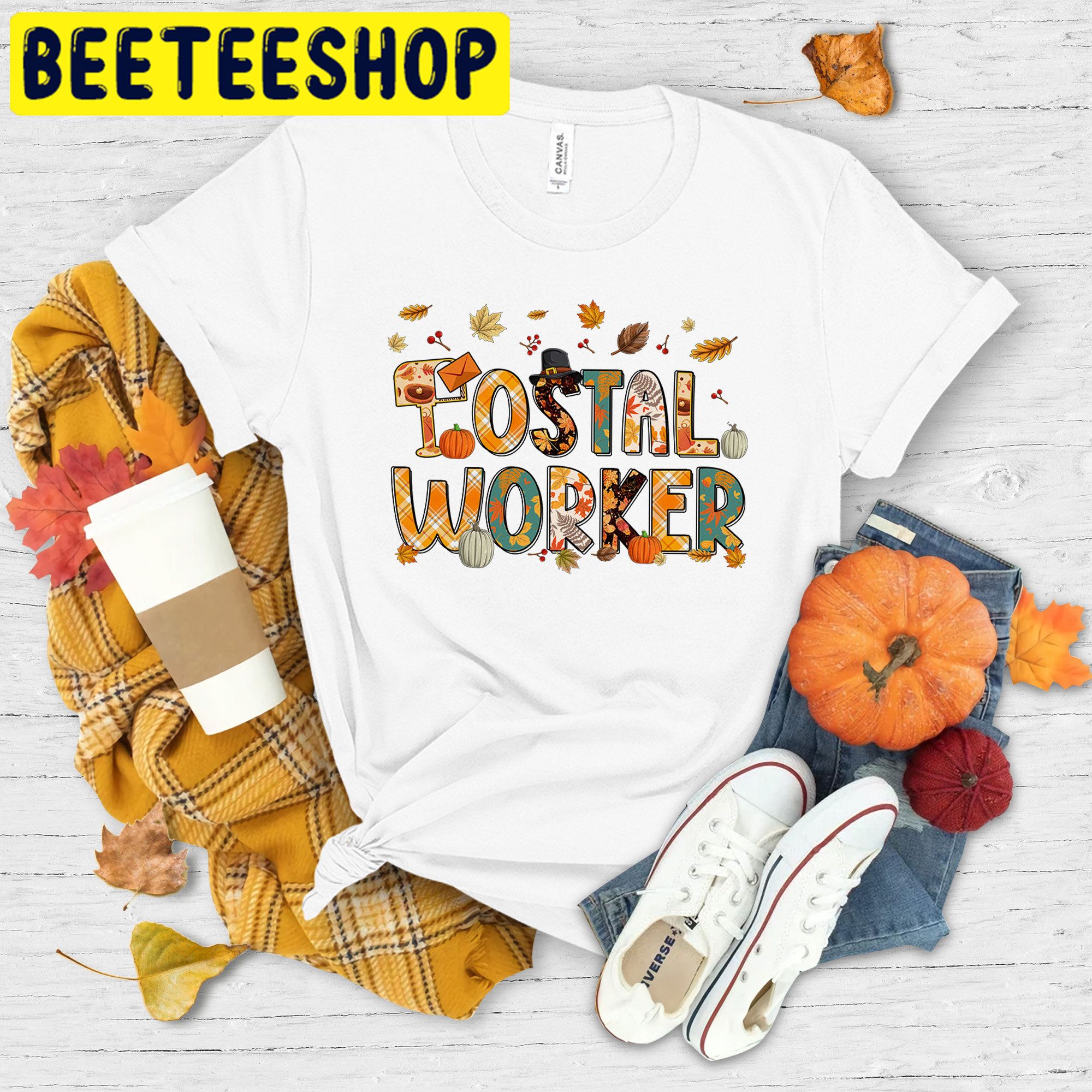 Happy Fall Postal Worker Pumpkin Postman Trending Unisex Shirt