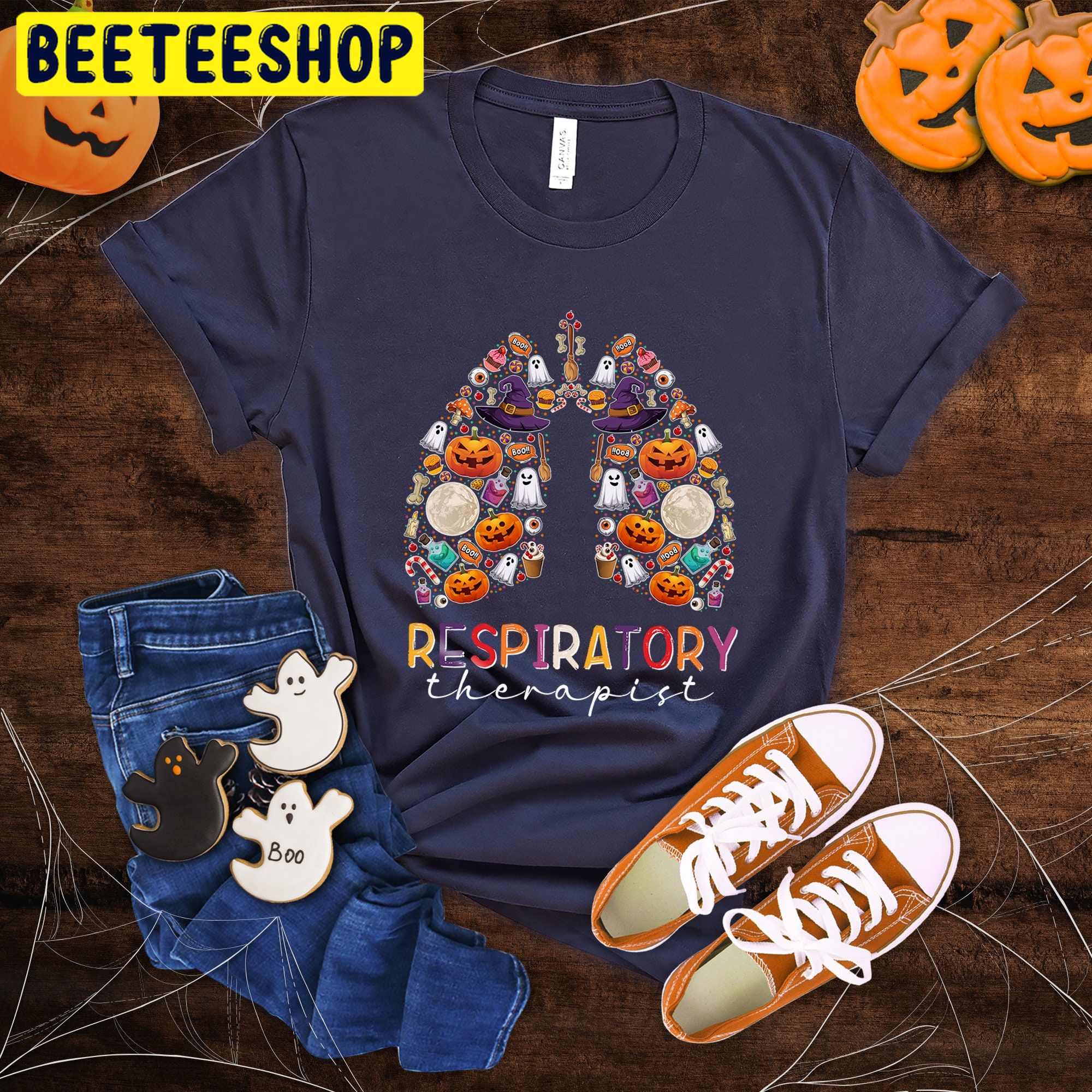 Happy Halloween Respiratory Therapist Pumpkin Respiratoy Therapy Trending Unisex Shirt