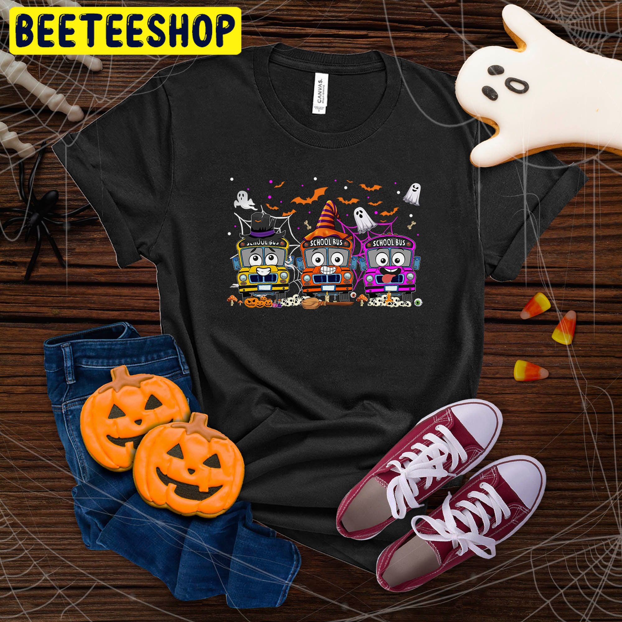 Happy Halloween School Bus Trending Unisex Shirt