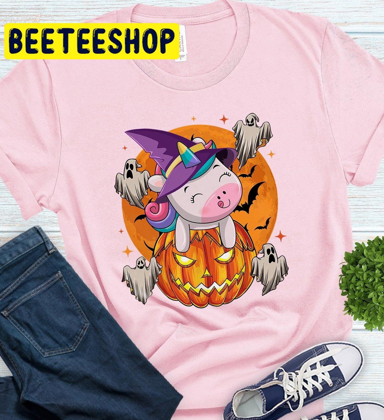 Happy Halloween Unicorn Pumpkin Season Trending Unisex Shirt