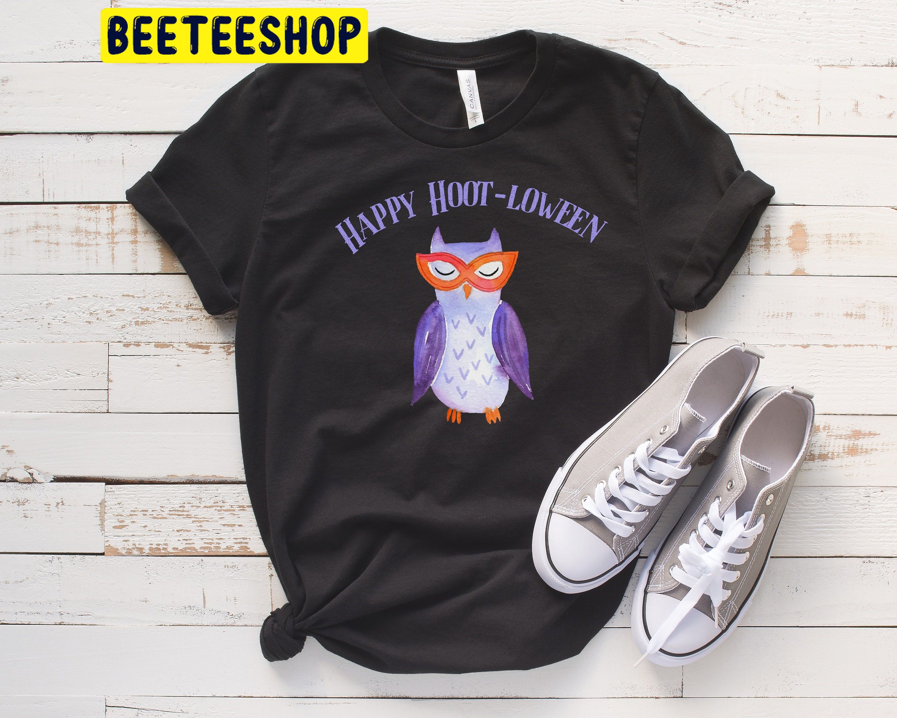 Happy Hoot-Loween Owl Spooky Season Trending Unisex Shirt