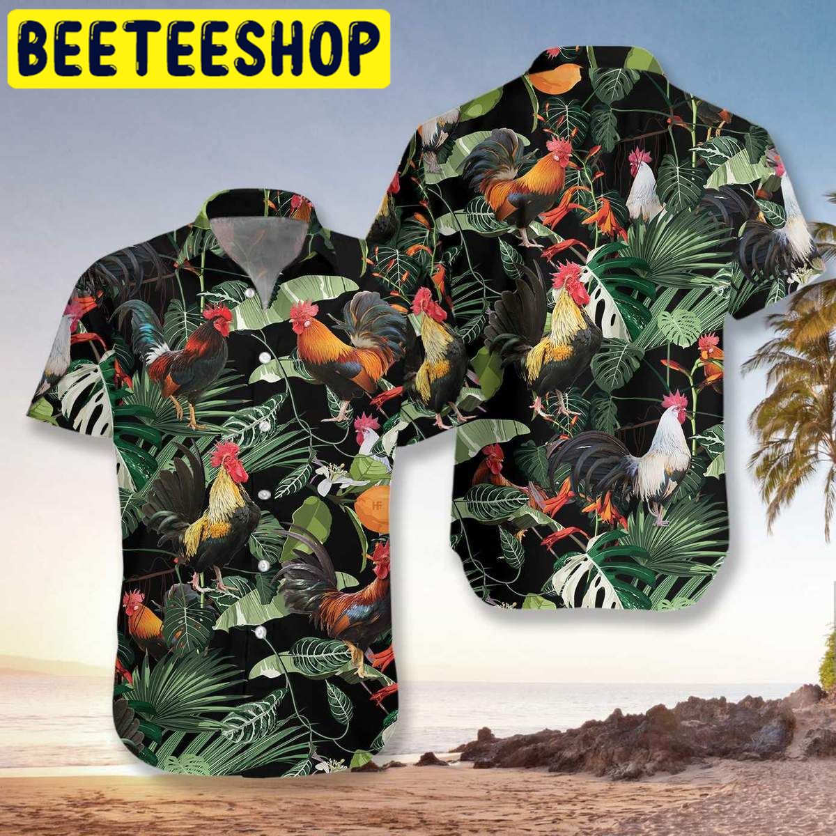 Happy Rooster Hawaiian Shirt