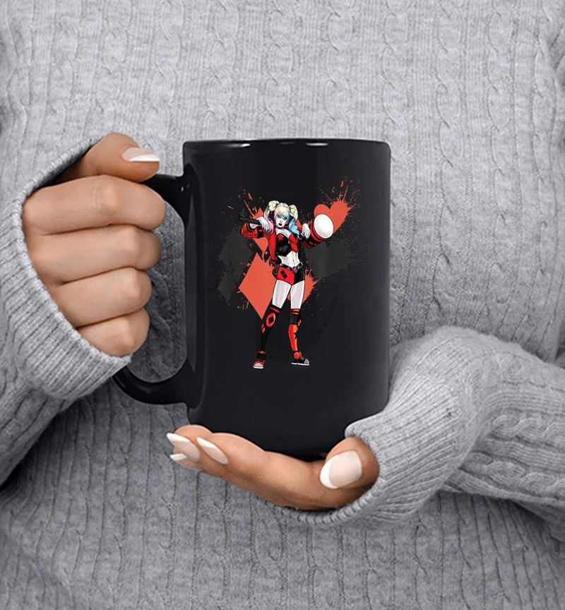 Harley Quinn Diamonds And Hearts Mug