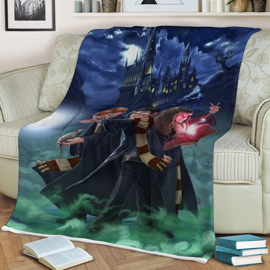 Harry Potter Ron Weasley Hermione Granger Comfy Sofa Throw Blanket ...