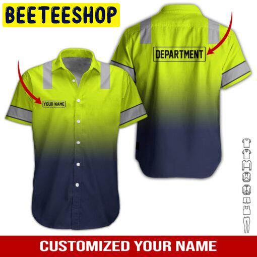 Heavy Equipment Workwear Custom Name Hawaiian Shirt 6359