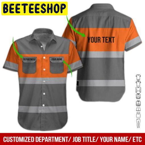 Heavy Equipment Workwear Custom Name Hawaiian Shirt 7359