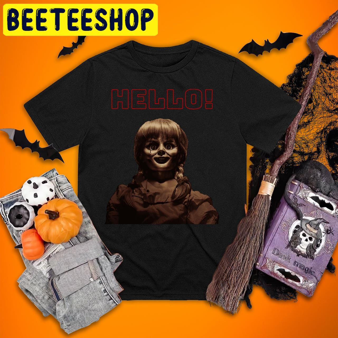 Hello Annabelle Horror Shost Halloween Trending Unisex T-Shirt