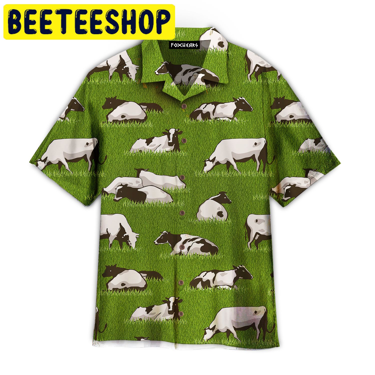 Herd Cows On The Meadow Hawaiian Shirt