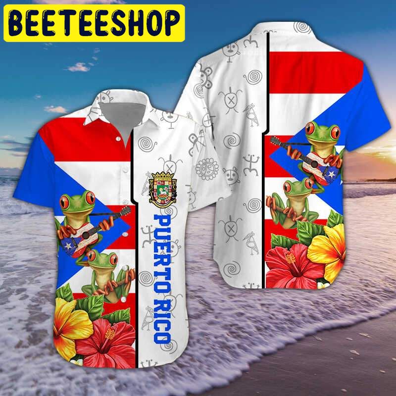 Hibiscus Puerto Rico Hawaiian Shirt