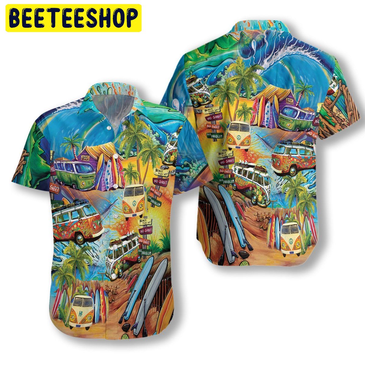 Hippie Bus Trending Hawaiian Shirt