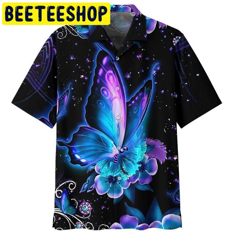 Hippie Butterfly Hawaiian Shirt