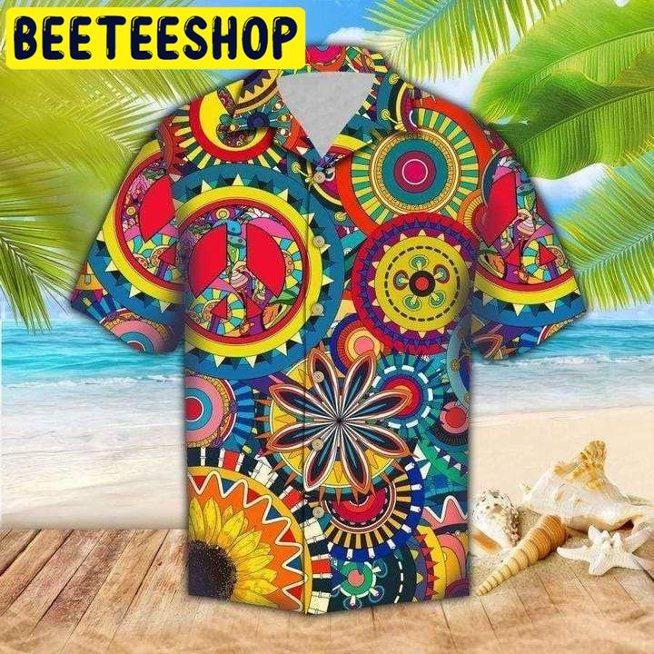 Hippie Colorful Summer Vibe Tropical Hawaiian Shirt