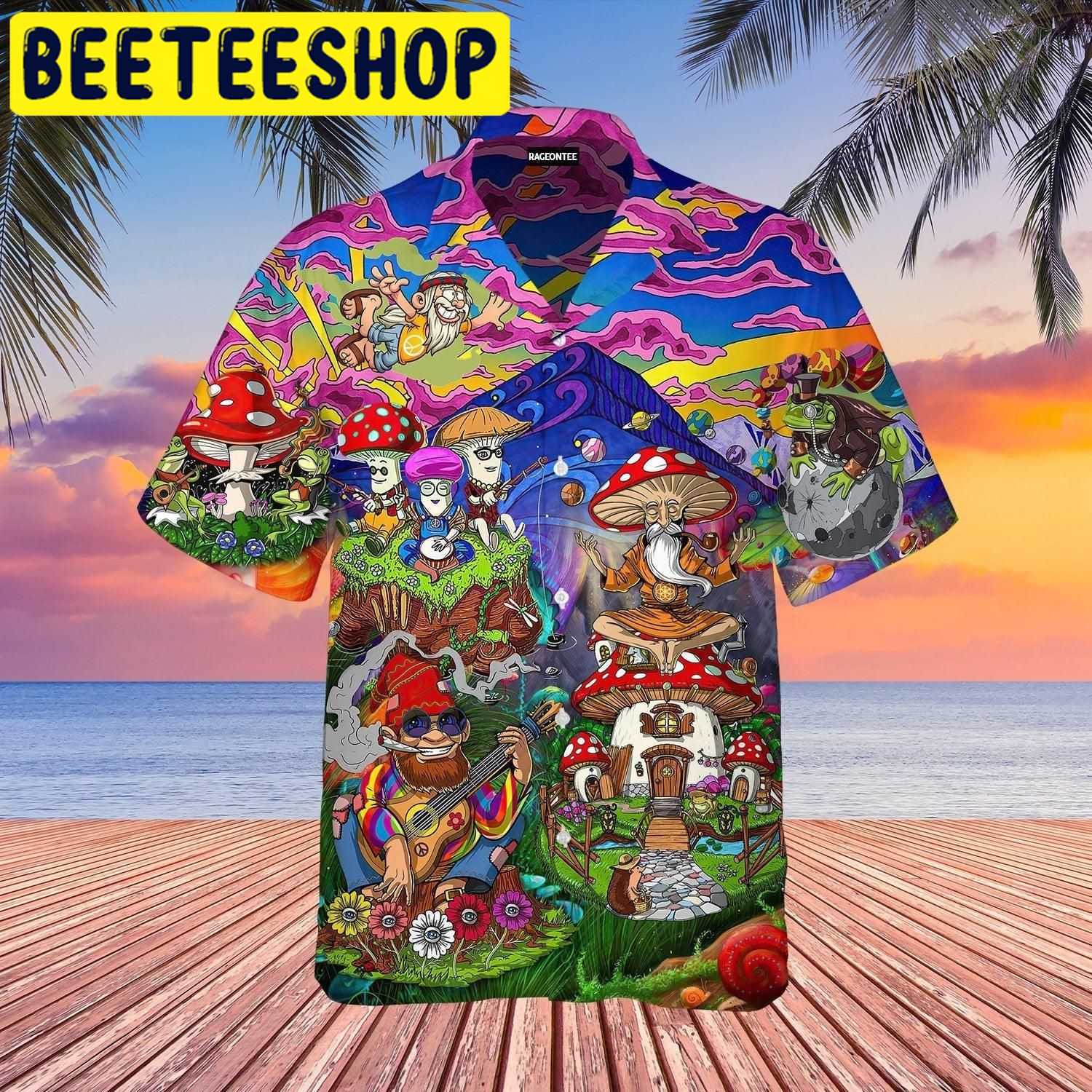 Hippie Mushroom Hawaiian Shirt 3359