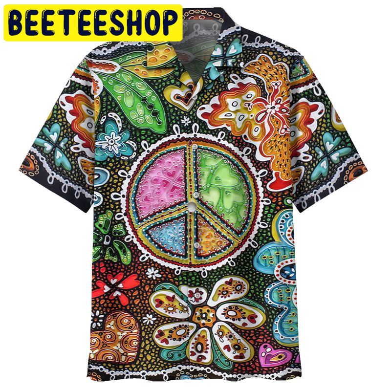 Hippie Peace Hawaiian Shirt