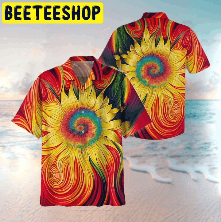 Hippie Sunflower Hawaiian Shirt