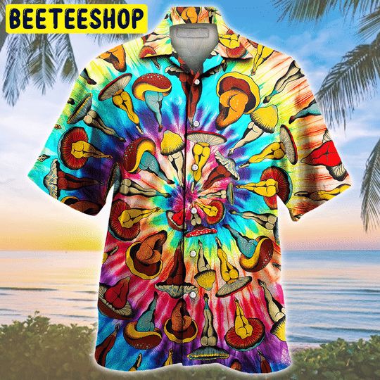 Hippie Tie-Dye Mushroom Pattern Trending Hawaiian Shirt