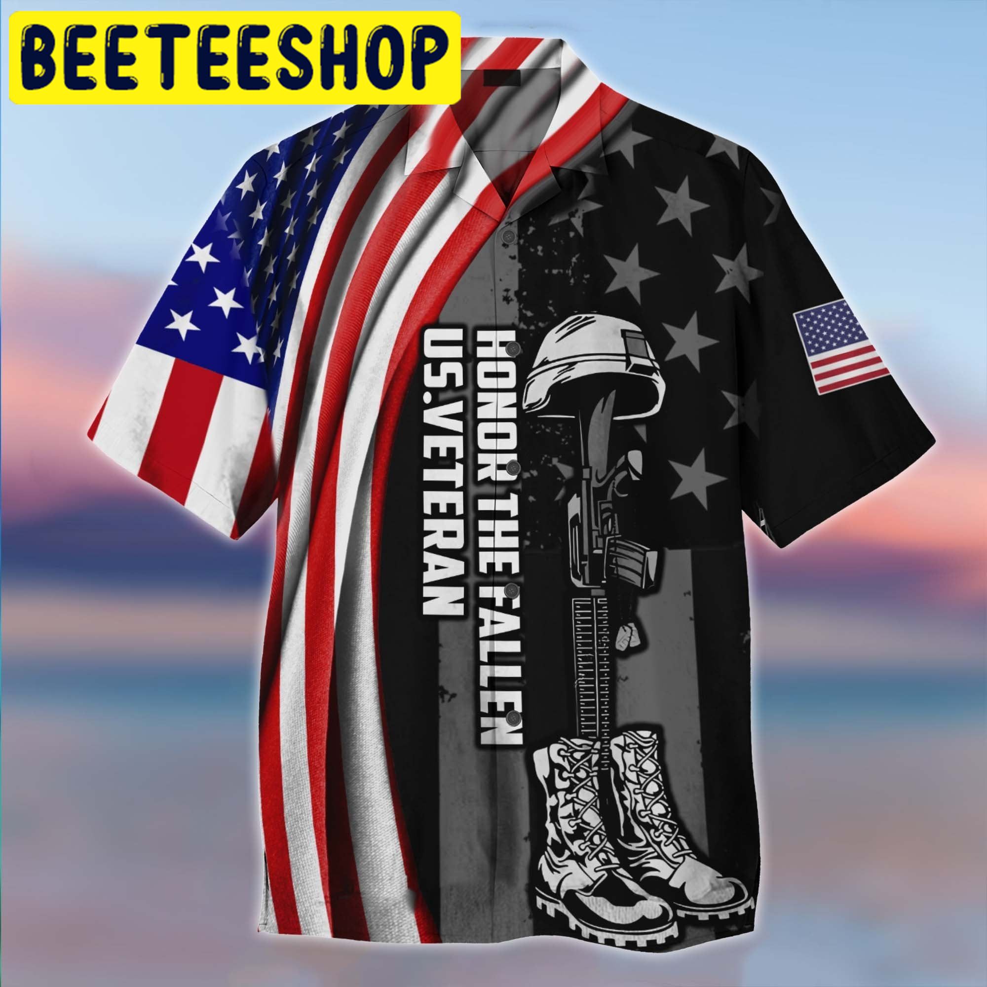 Honor The Fallen US Veteran Hawaiian Shirt