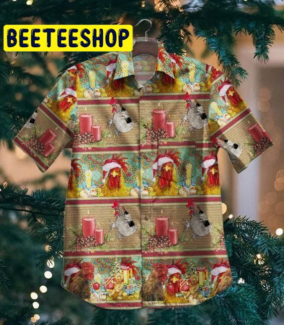 Hot Chicken Christmas Hawaiian Shirt