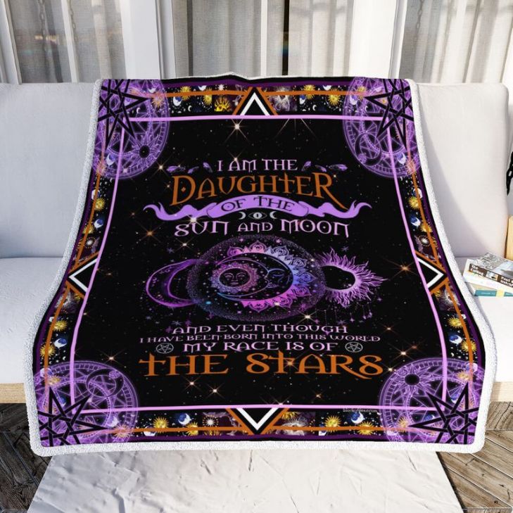 I Am The Daughter Of The Sun And Moon Comfy Sofa Throw Blanket