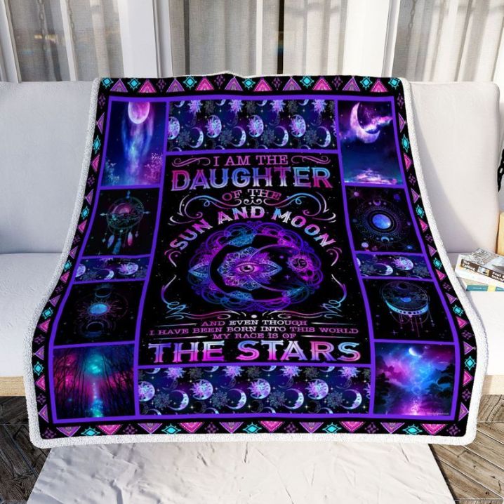 I Am The Daughter Of The Sun And Moon My Race Is Of The Stars Comfy Sofa Throw Blanket