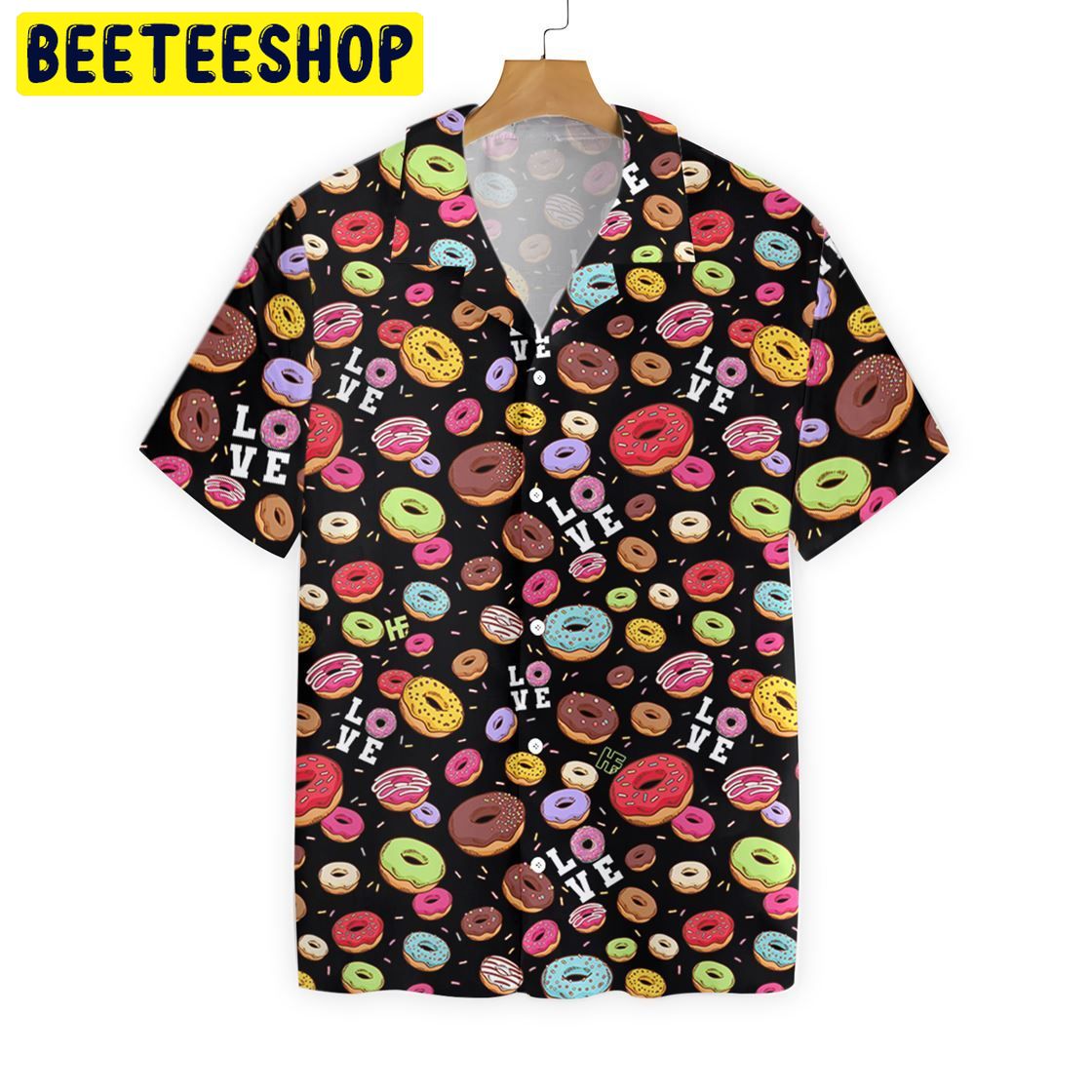 I Love Donut Black Trending Hawaiian Shirt