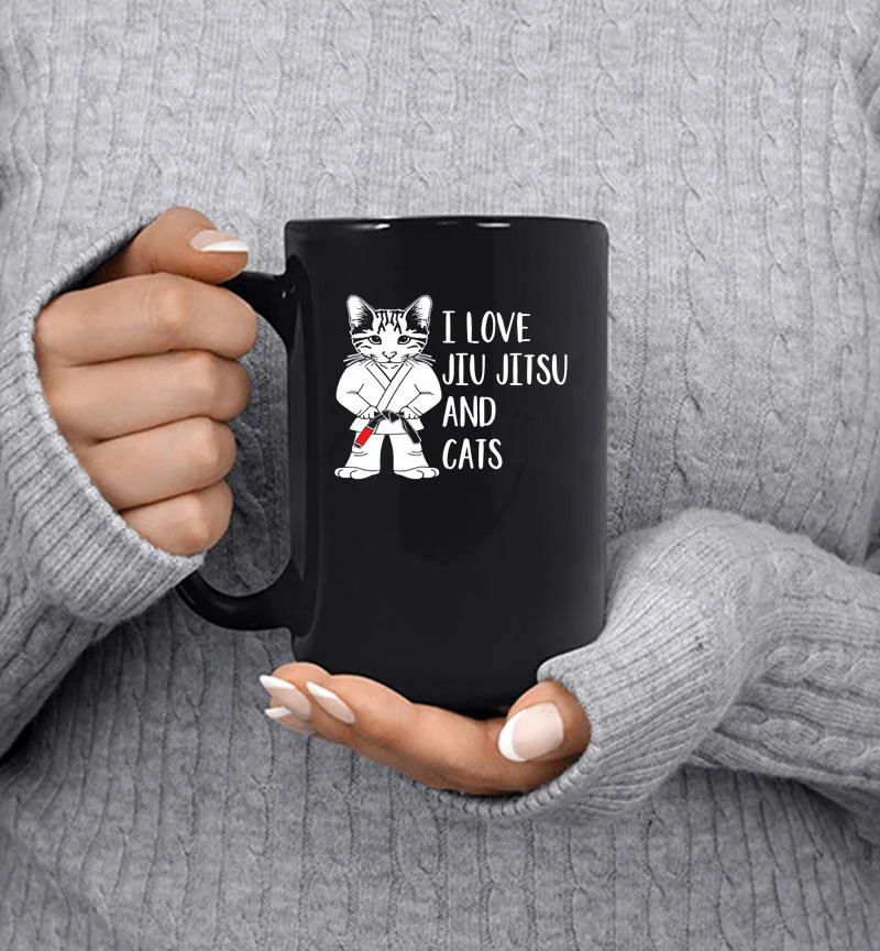 I love Jiu Jitsu Brazil and Cats Mug