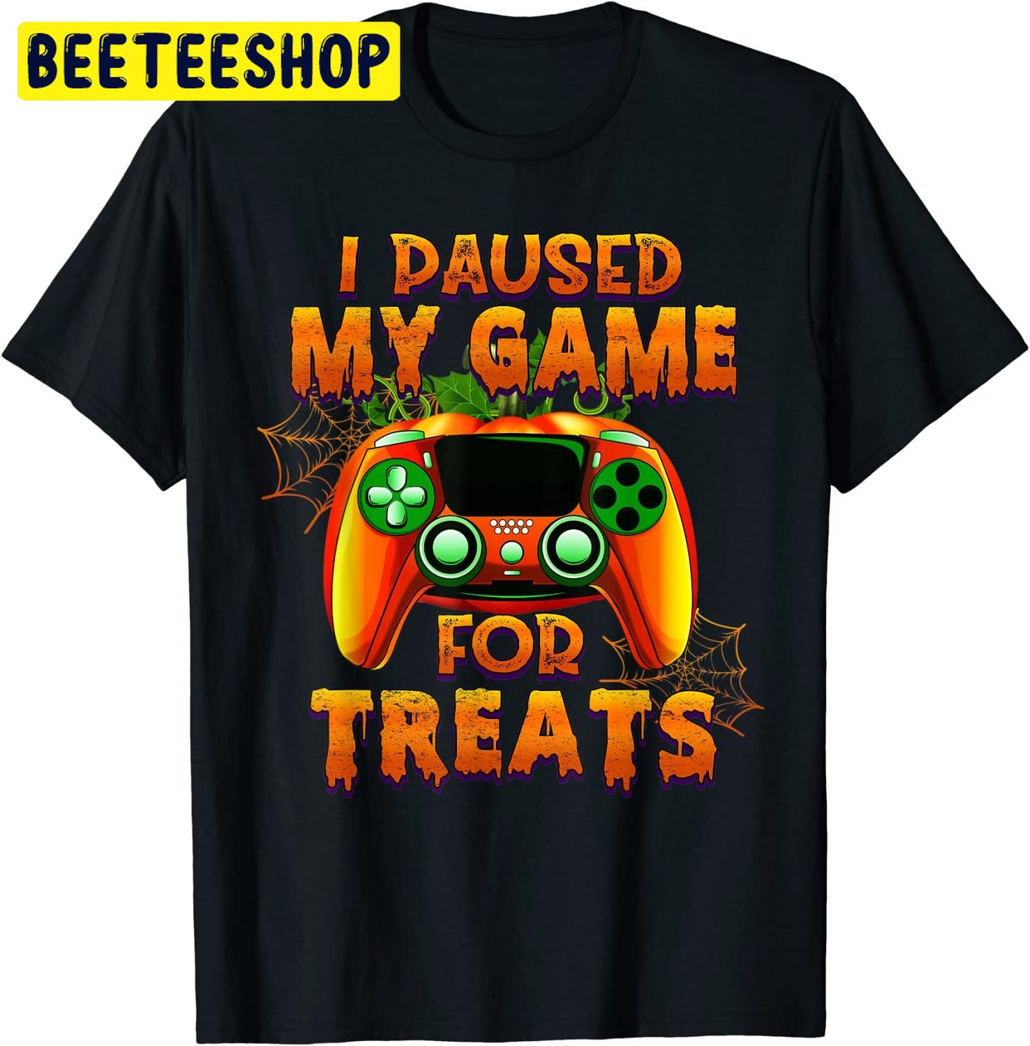 I Paused My Game For Treats Trick Or Treat Halloween Trending Unisex Shirt