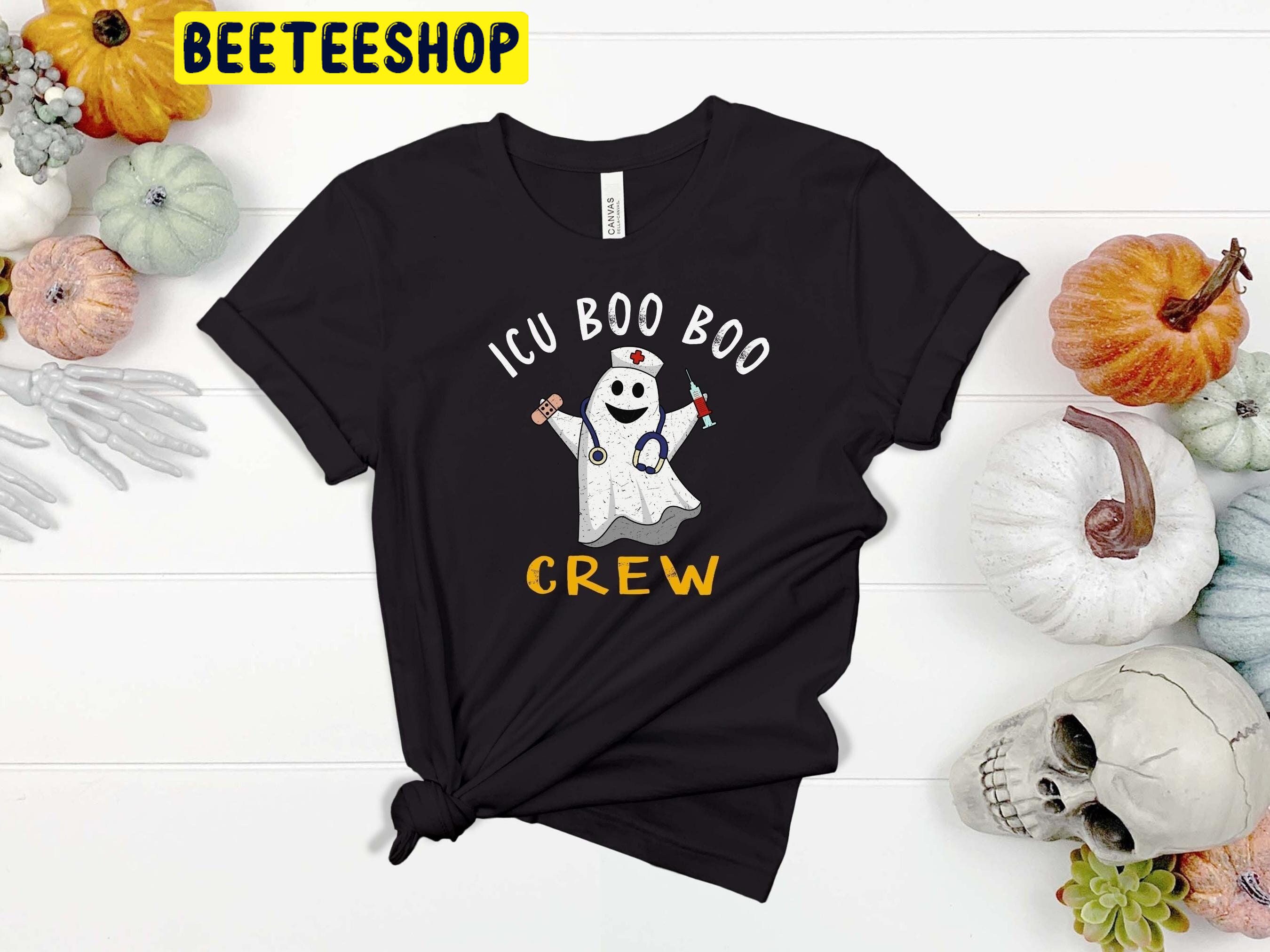 Icu Nurse Boo Crew Ghost Nursing Halloween Trending Unisex Shirt