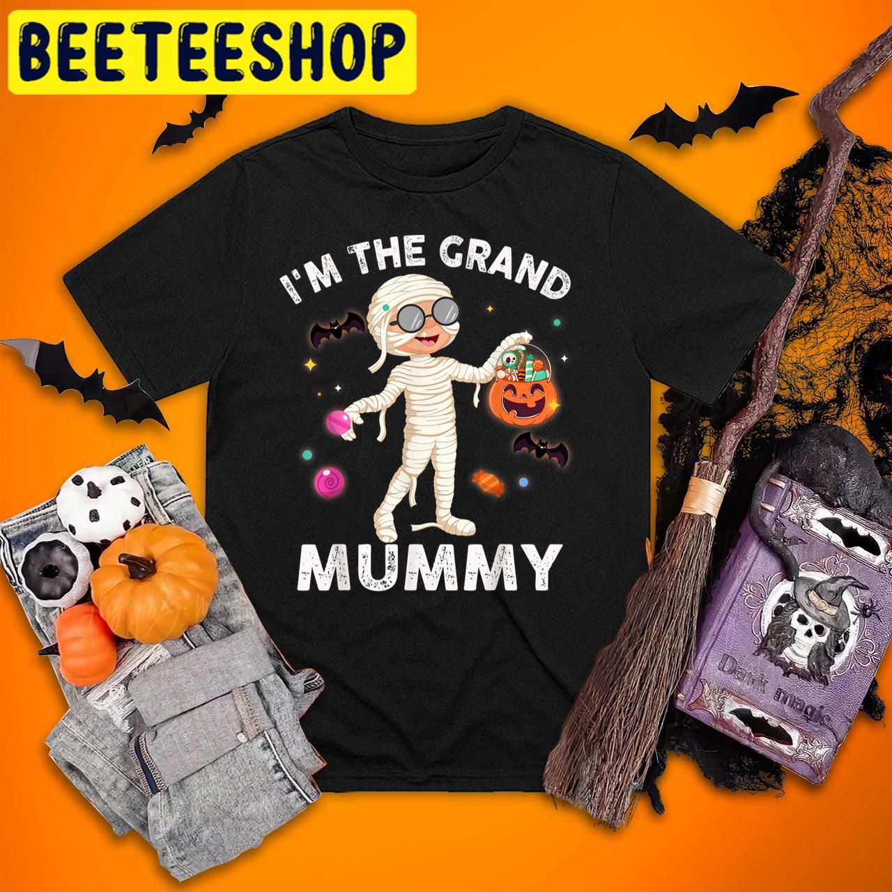 I’m The Grand Mummy Funny Grandma Halloween Trending Unisex T-Shirt