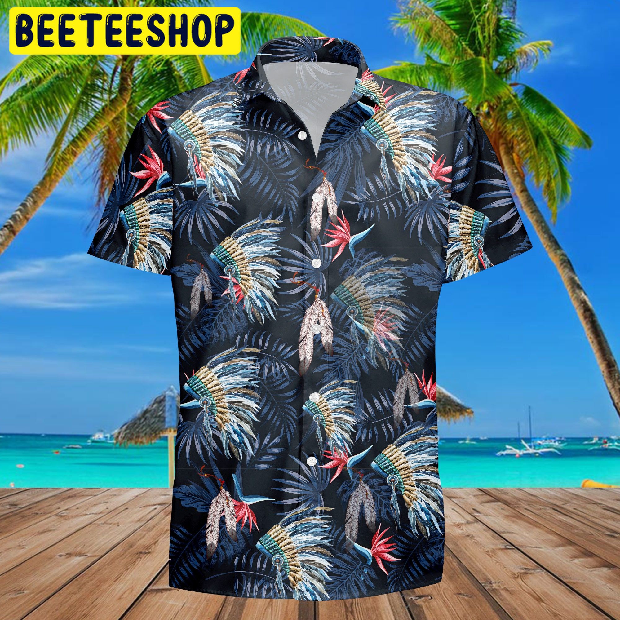 Indian Feather Spirit Animal Trending Hawaiian Shirt