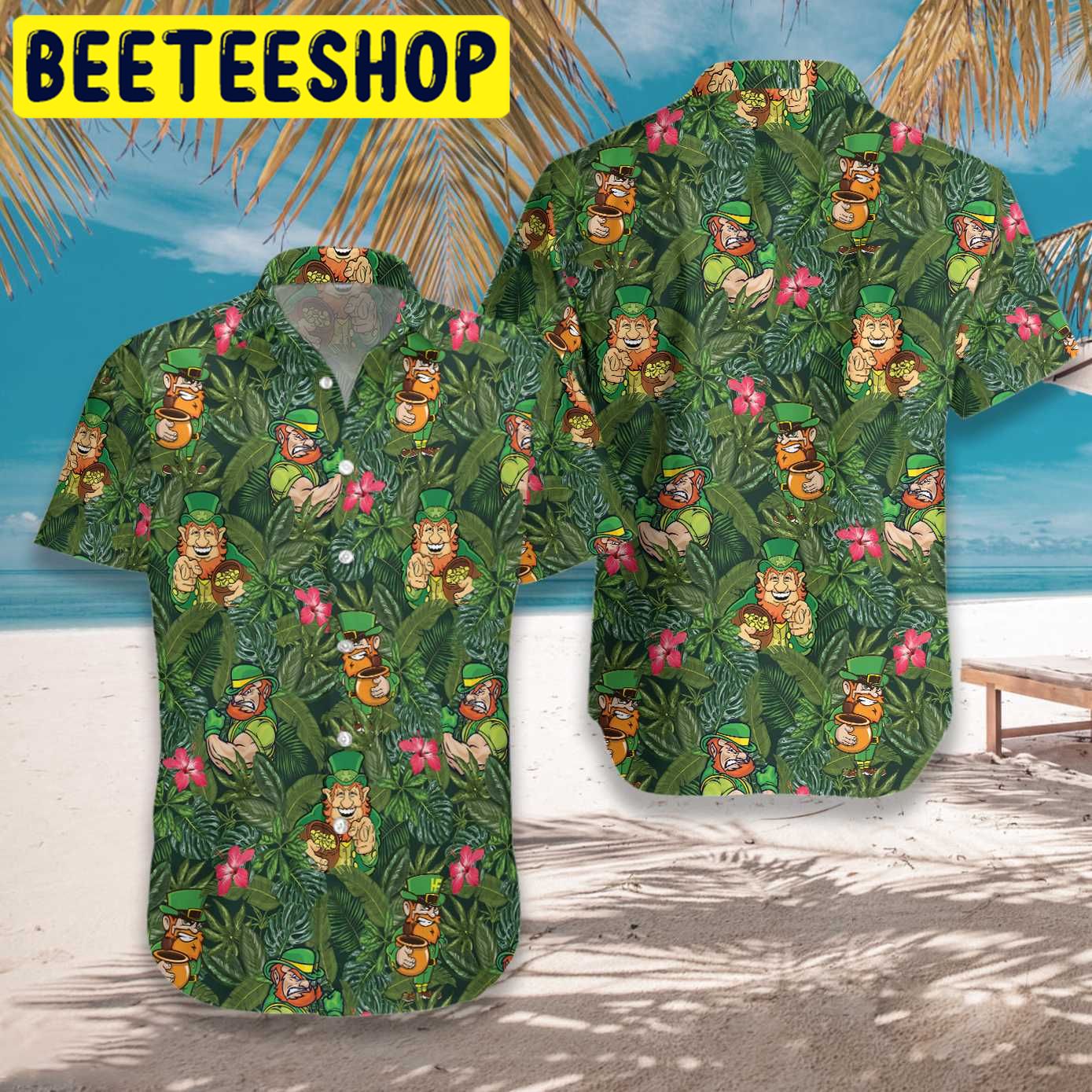 Irish Leprechaun Tropical Hawaiian Shirt