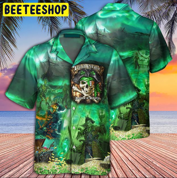 Irish Pirate Booze And Booty Trending Hawaiian Shirt