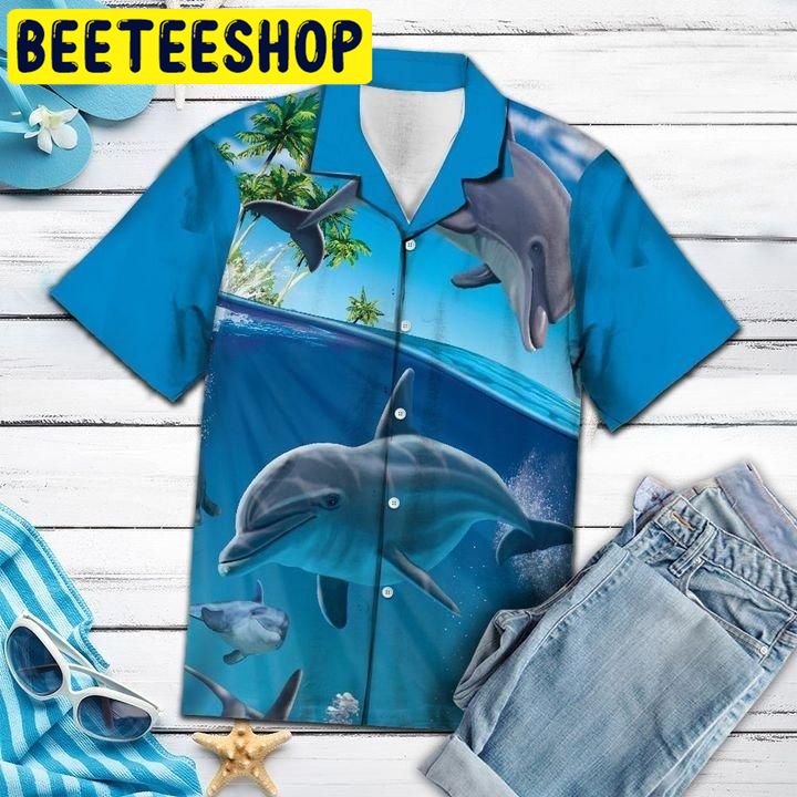 Island Dolphin Beach Hawaiian Shirt