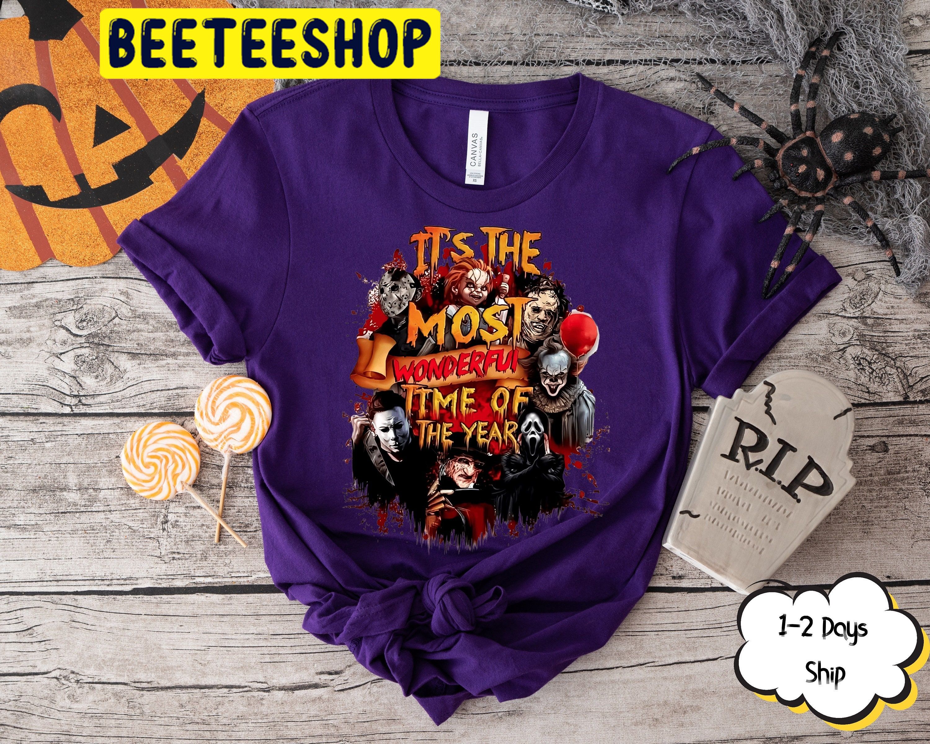 It’s The Most Wonderful Time Of The Year Black Cat Retro Fall Halloween Trending Unisex Shirt