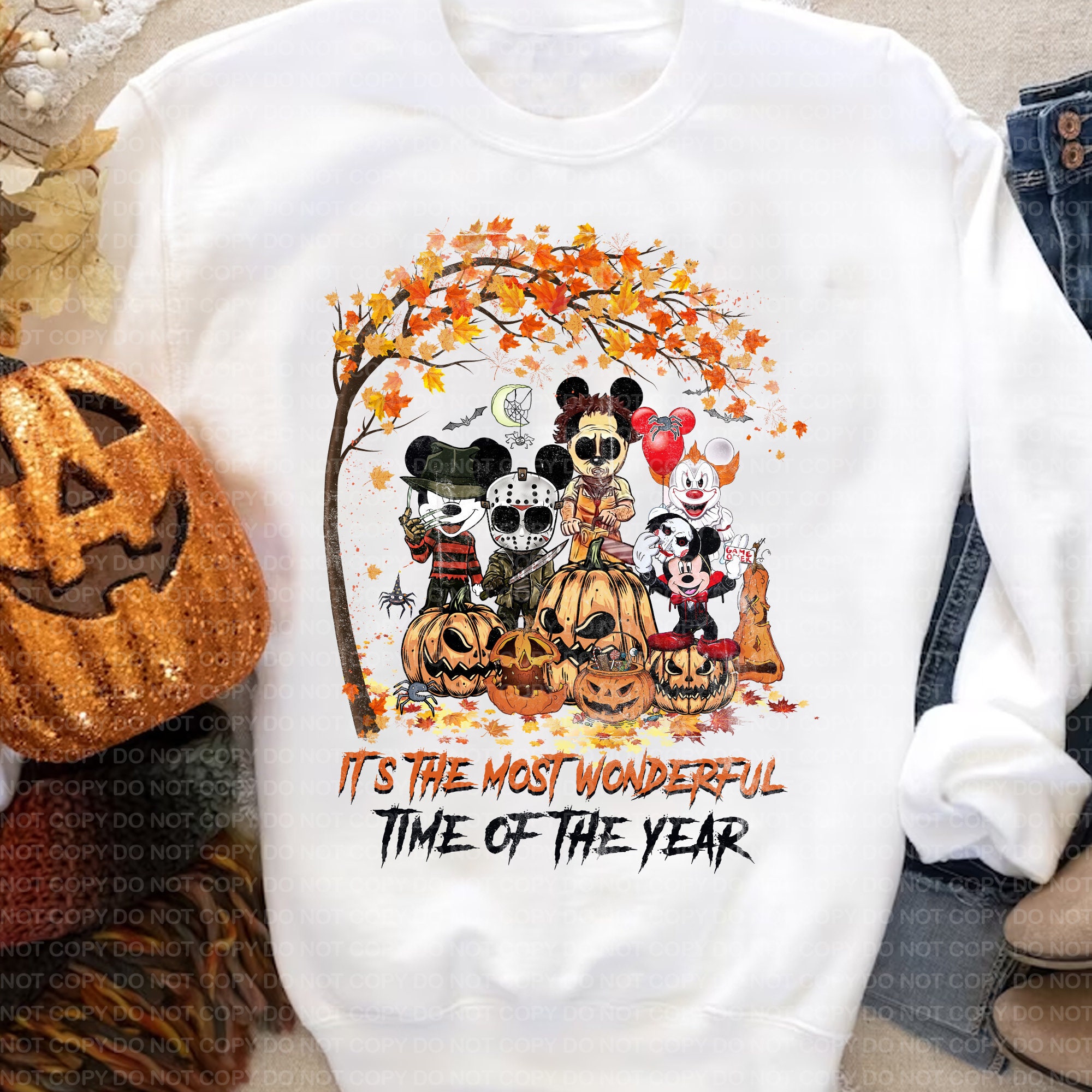 It’s The Most Wonderful Time Of The Year Mickey Disguise Horror Killer And Pumpkin Trending Unisex Shirt