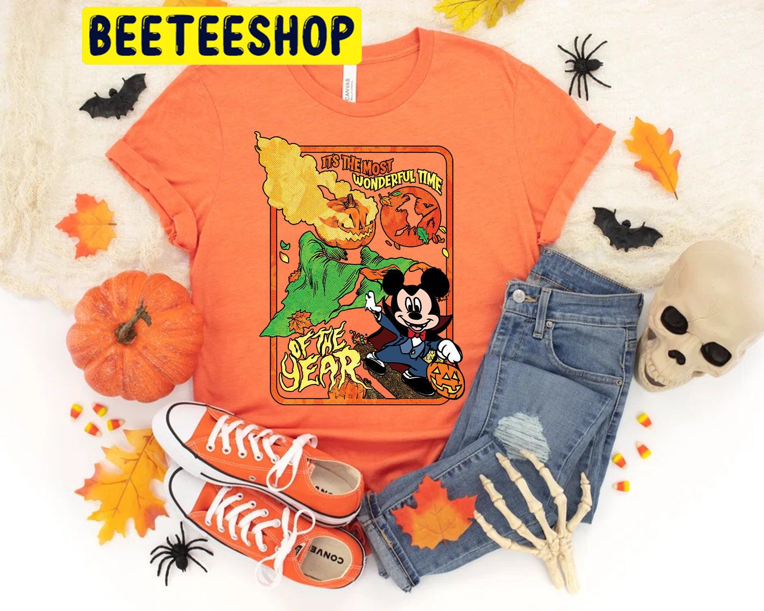 It’s The Most Wonderful Time Of The Year Mickey Mouse Halloween Trending Unisex Shirt