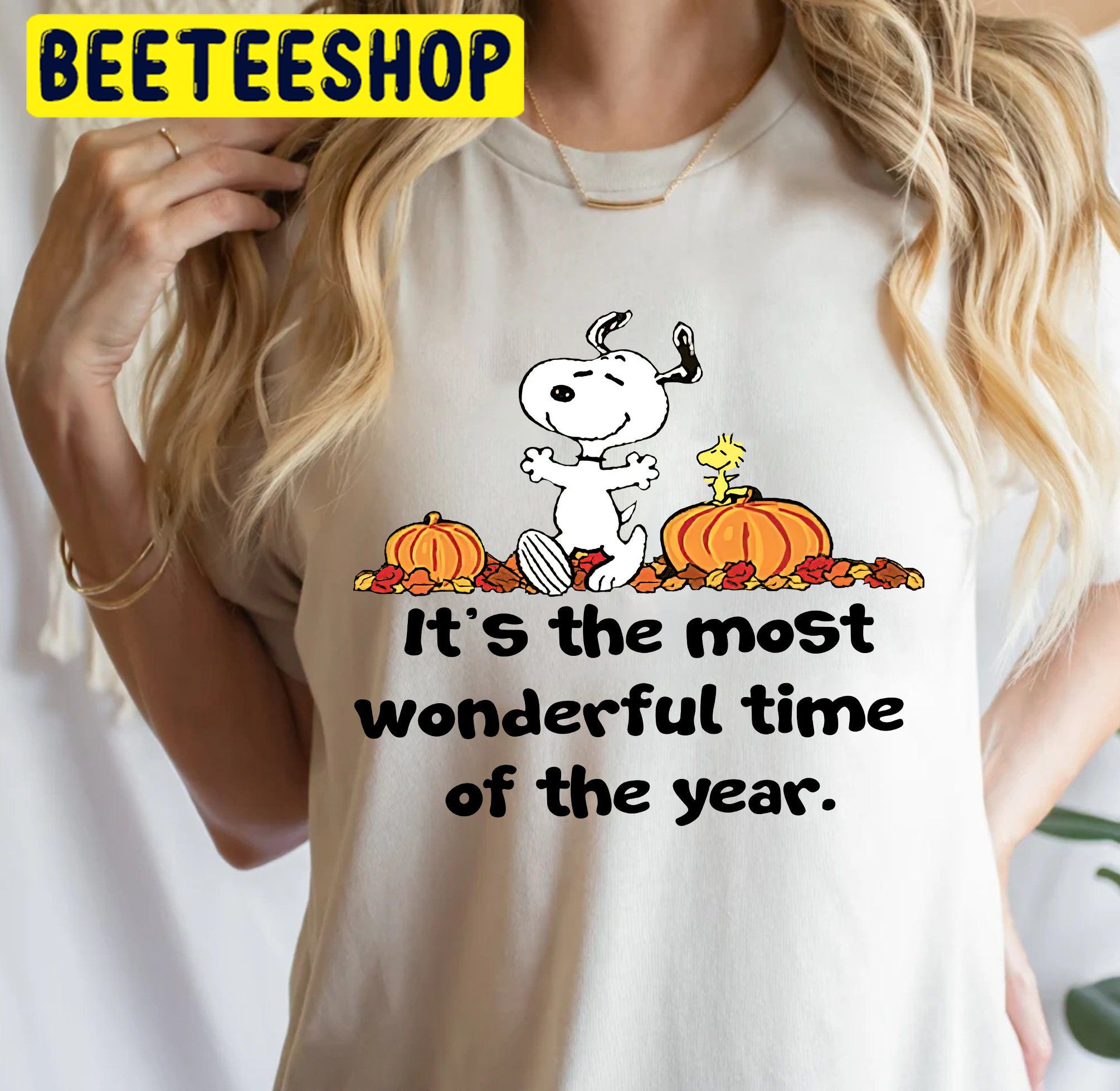 It’s The Most Wonderful Time Of The Year Snoopy Dog Autumn Pumpkins Halloween Trending Unisex Shirt