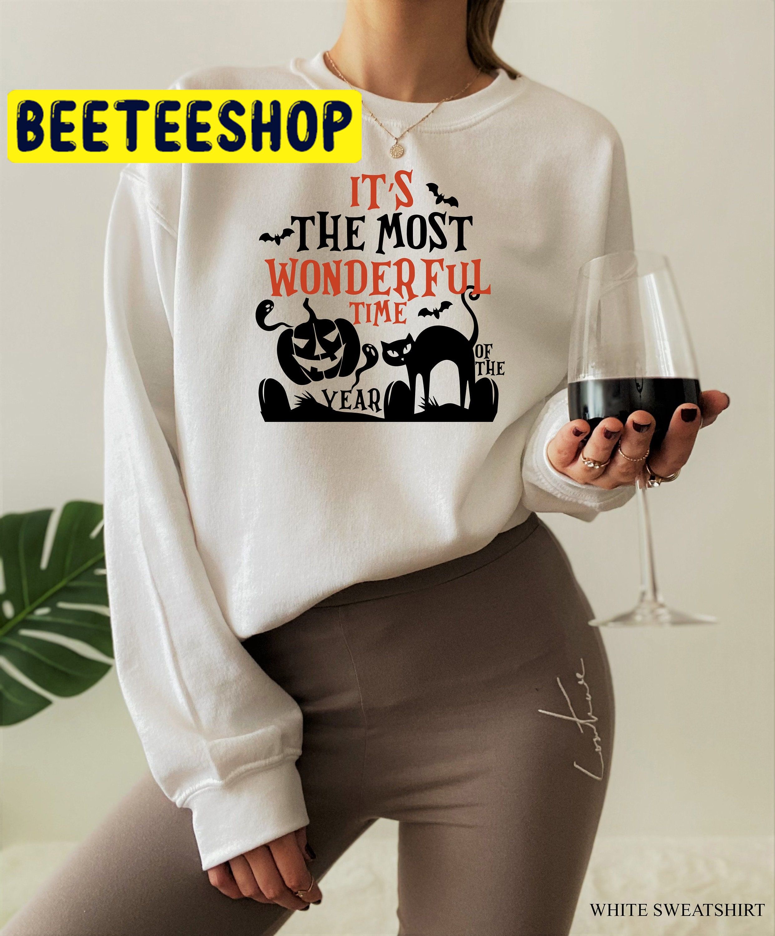 It’s The Most Wonderful Time Of The Year Vintage Black Cat Halloween Trending Unisex Shirt