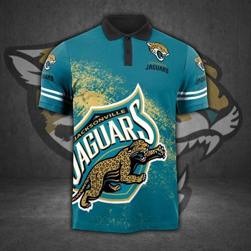 Jacksonville Jaguars 3D All Over Print Polo Shirt